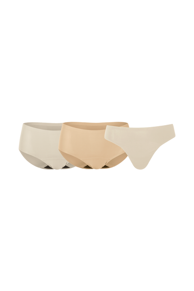 Bundle 2: Tanga Hueso + Cachetero hueso + Cachetero Beige